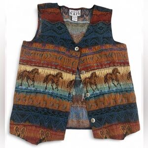 Vintage Keren Hart Western Tapestry Vest